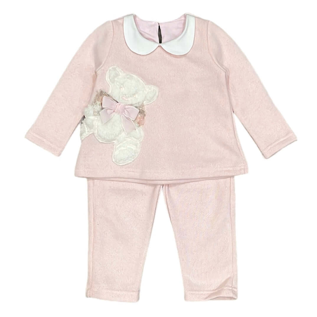 Balloon Chic Baby Girls Teddy Pink Legging Set Balloon Chic Baby Girls Teddy Pink Legging Set
