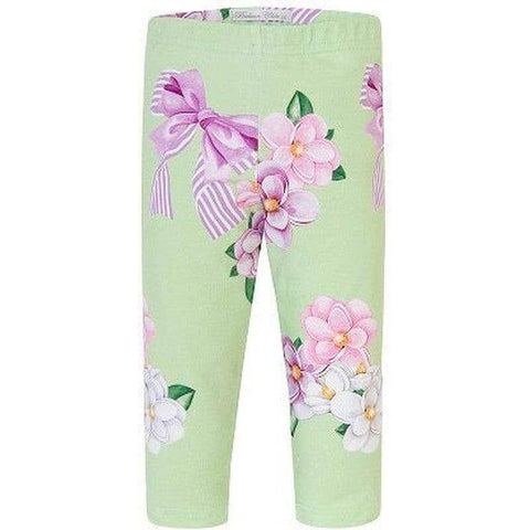 Balloon Chic Girls Green Floral Leggings Balloon Chic Girls Green Floral Leggings