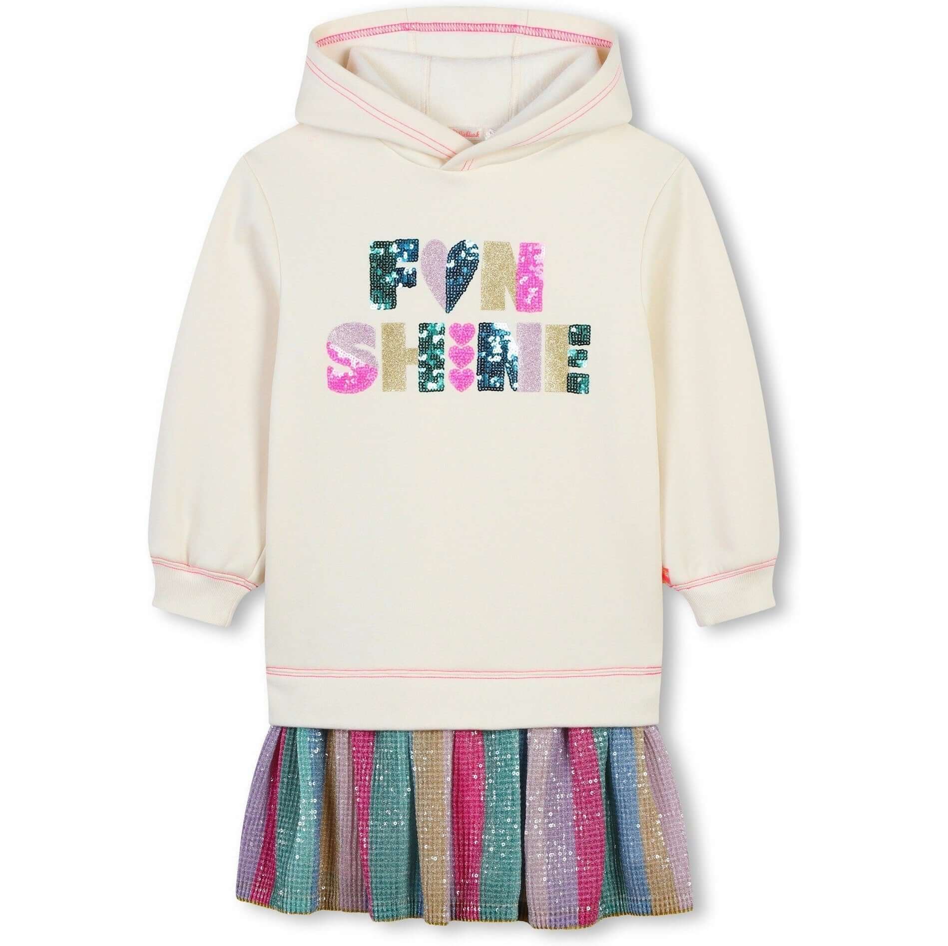 Billieblush Girls Cream Pleated Dress Billieblush Girls Cream Pleated Dress