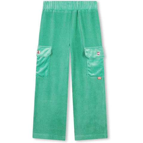 Billieblush Girls Green Velvet Trousers Billieblush Girls Green Velvet Trousers