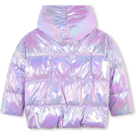 Billieblush Girls Lilac Heart Puffer Coat Billieblush Girls Lilac Heart Puffer Coat