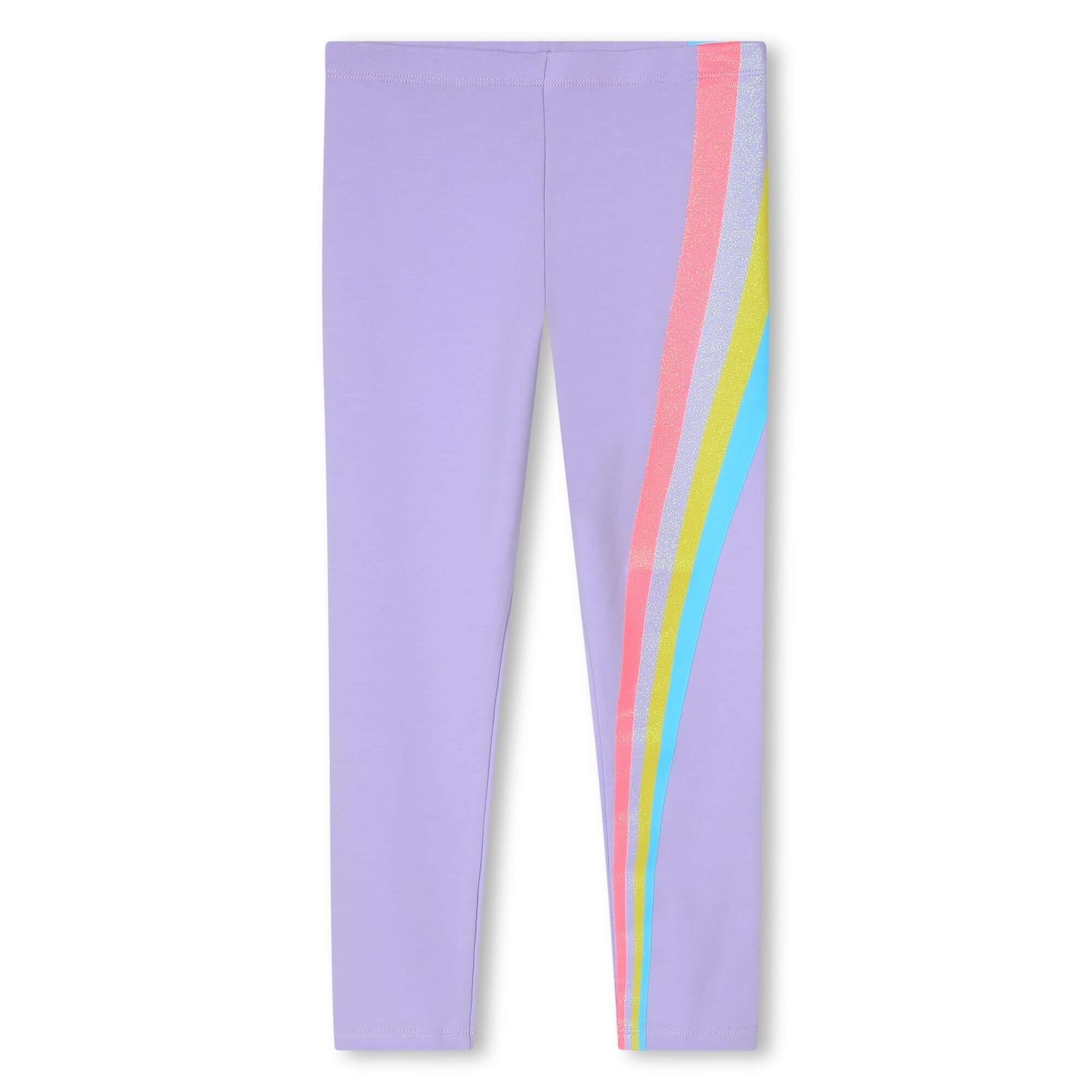 Billieblush Girls Lilac Multi Stripe Leggings Billieblush Girls Lilac Multi Stripe Leggings