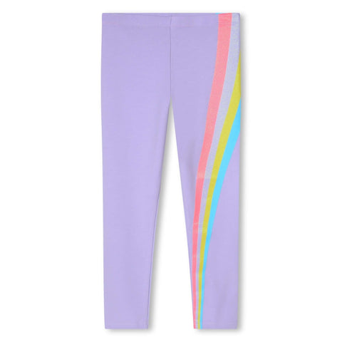 Billieblush Girls Lilac Multi Stripe Leggings Billieblush Girls Lilac Multi Stripe Leggings