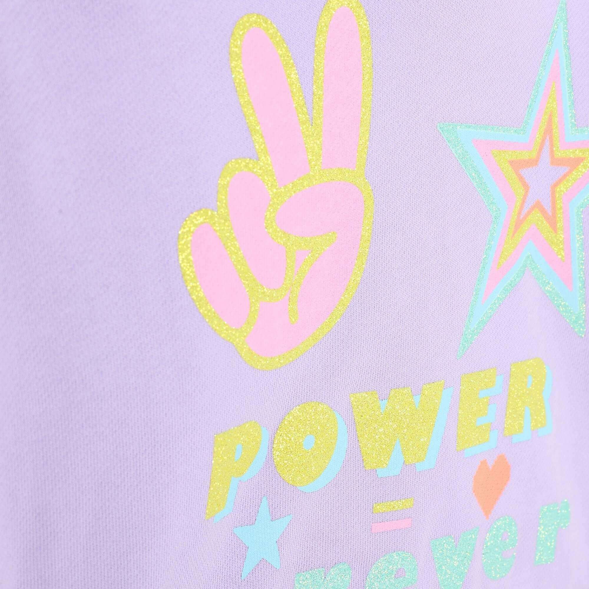 Billieblush Girls Lilac Peace Hoodie Billieblush Girls Lilac Peace Hoodie