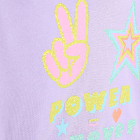 Billieblush Girls Lilac Peace Hoodie Billieblush Girls Lilac Peace Hoodie