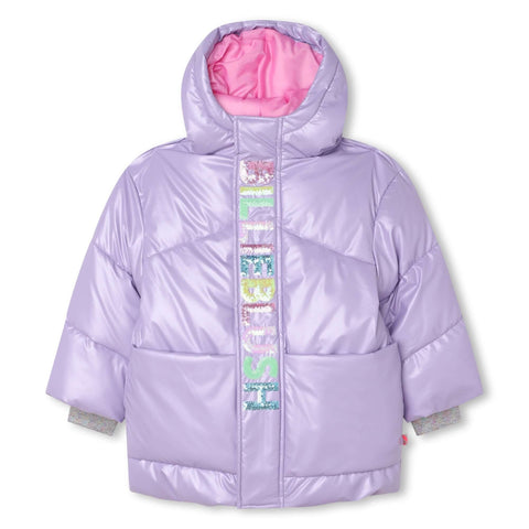 Billieblush Girls Lilac Puffer Coat Billieblush Girls Lilac Puffer Coat