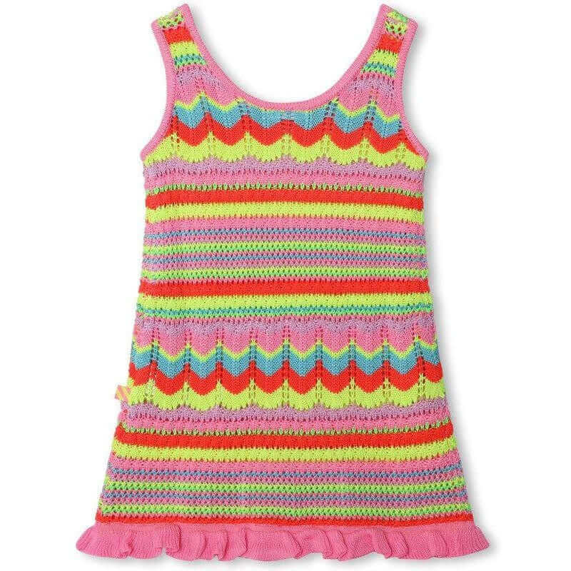 Billieblush Girls Multi Colour Knitted Sleeveless Dress Billieblush Girls Multi Colour Knitted Sleeveless Dress