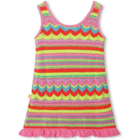 Billieblush Girls Multi Colour Knitted Sleeveless Dress Billieblush Girls Multi Colour Knitted Sleeveless Dress