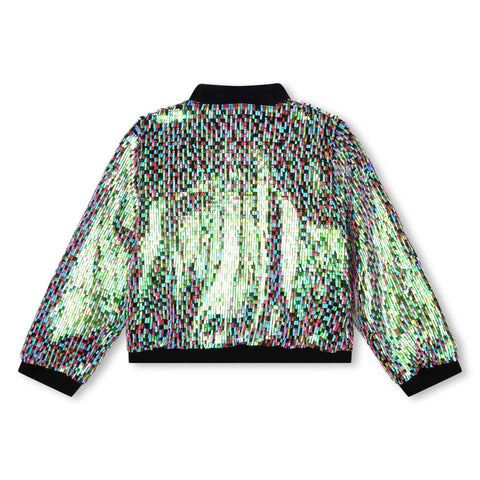 Billieblush Girls Multi Sequin Bomber Jacket Billieblush Girls Multi Sequin Bomber Jacket