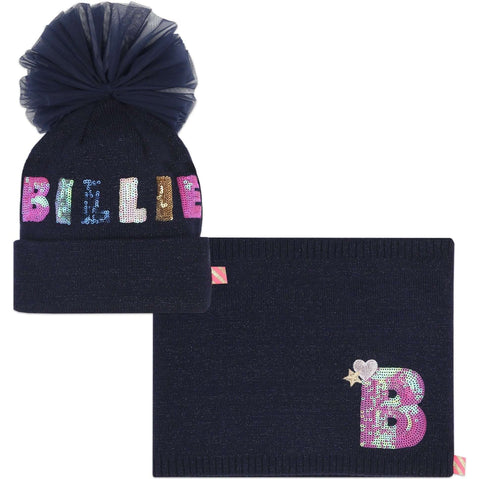 Billieblush Girls Navy Hat & Snood Billieblush Girls Navy Hat & Snood
