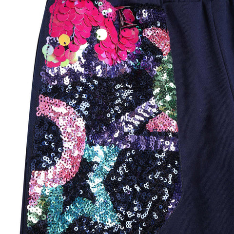 Billieblush Girls Navy Sequin Jogging Bottoms Billieblush Girls Navy Sequin Jogging Bottoms