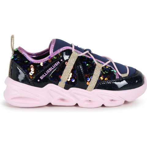 Billieblush Girls Navy Sequin Trainers Billieblush Girls Navy Sequin Trainers