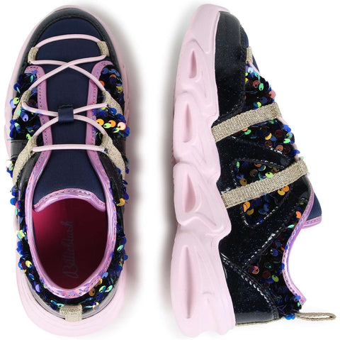 Billieblush Girls Navy Sequin Trainers Billieblush Girls Navy Sequin Trainers