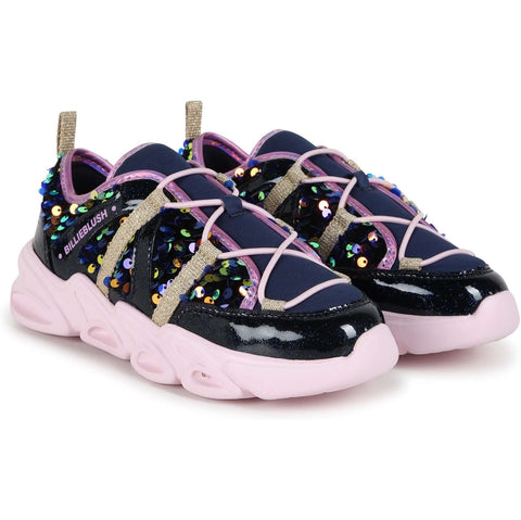 Billieblush Girls Navy Sequin Trainers Billieblush Girls Navy Sequin Trainers