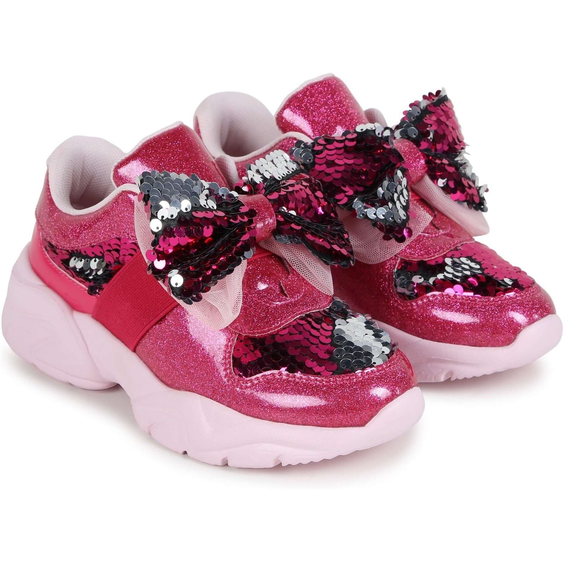 Billieblush Girls Pink Bow Trainers Billieblush Girls Pink Bow Trainers