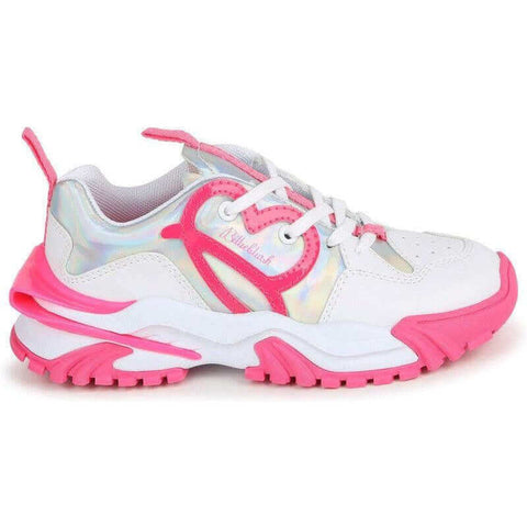 Billieblush Girls Pink Lace Up Trainers Billieblush Girls Pink Lace Up Trainers