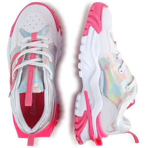 Billieblush Girls Pink Lace Up Trainers Billieblush Girls Pink Lace Up Trainers