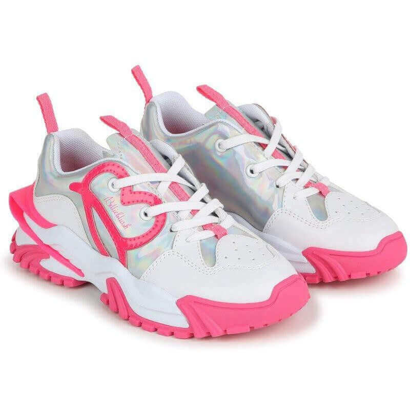 Billieblush Girls Pink Lace Up Trainers Billieblush Girls Pink Lace Up Trainers
