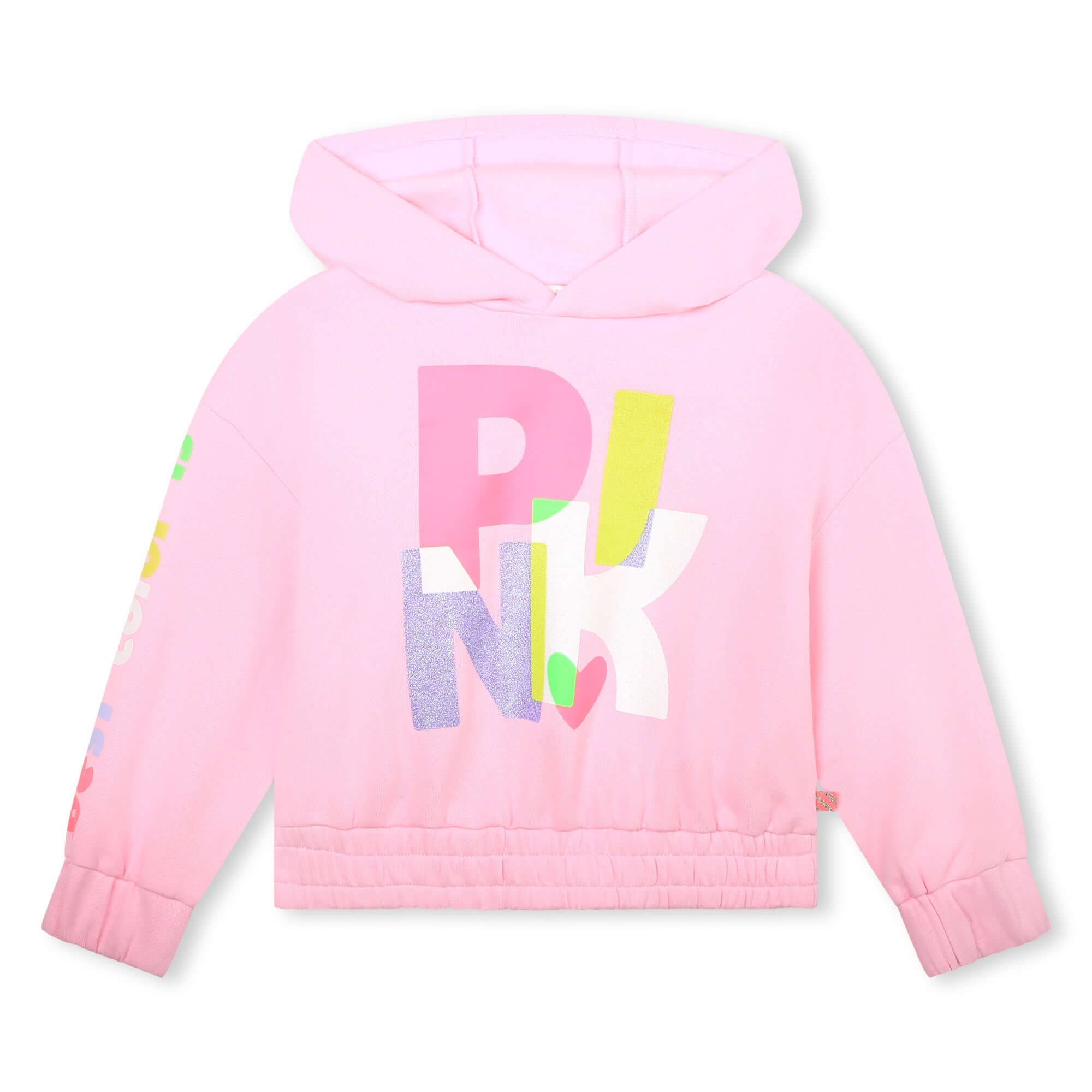 Billieblush Girls Pink Logo Graphic Hoodie Billieblush Girls Pink Logo Graphic Hoodie