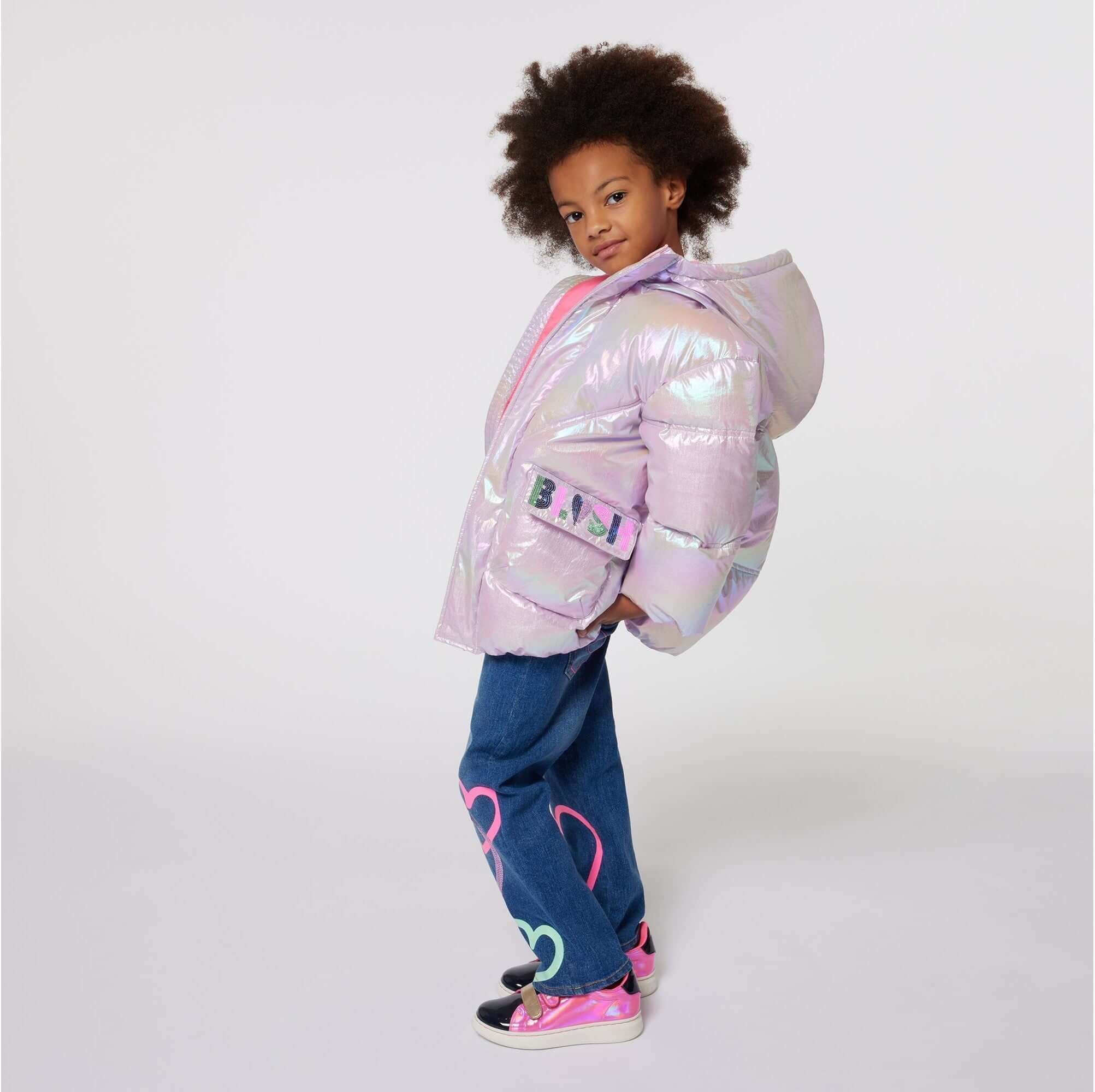 Billieblush Girls Pink Puffer Coat Billieblush Girls Pink Puffer Coat