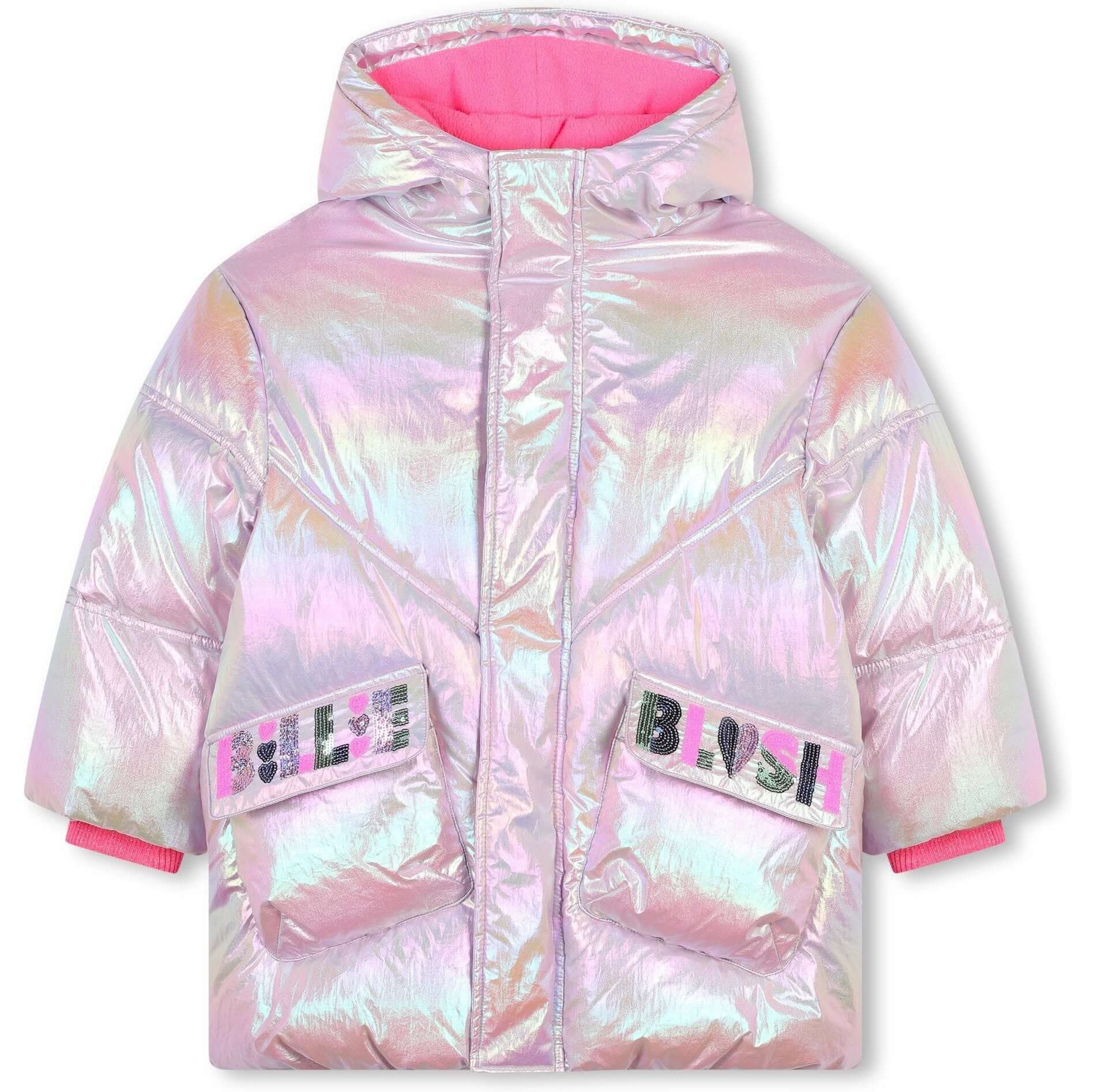 Billieblush Girls Pink Puffer Coat Billieblush Girls Pink Puffer Coat