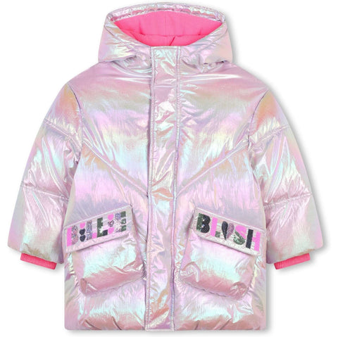 Billieblush Girls Pink Puffer Coat Billieblush Girls Pink Puffer Coat
