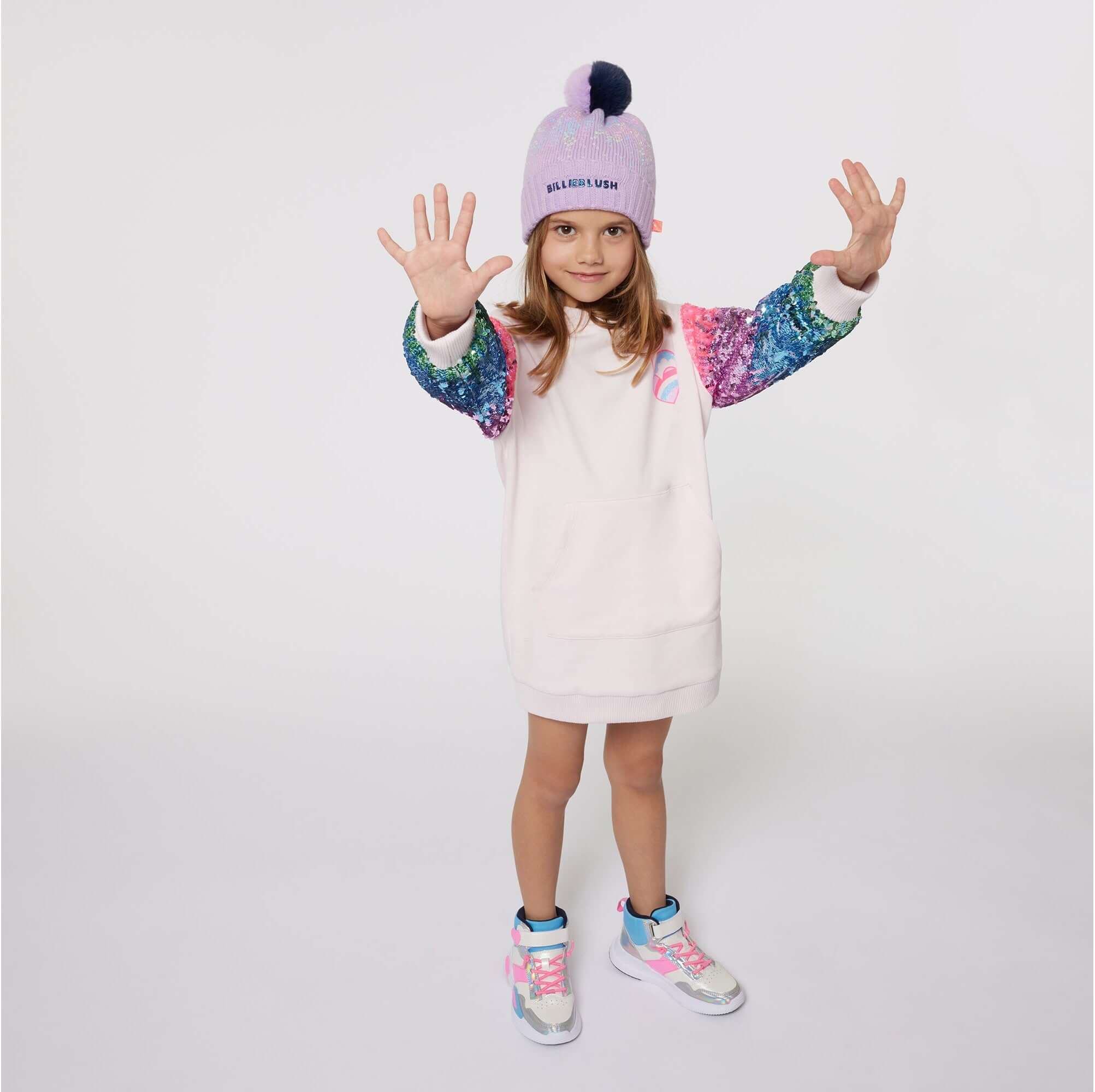 Billieblush Girls Pink Sequin Dress Billieblush Girls Pink Sequin Dress