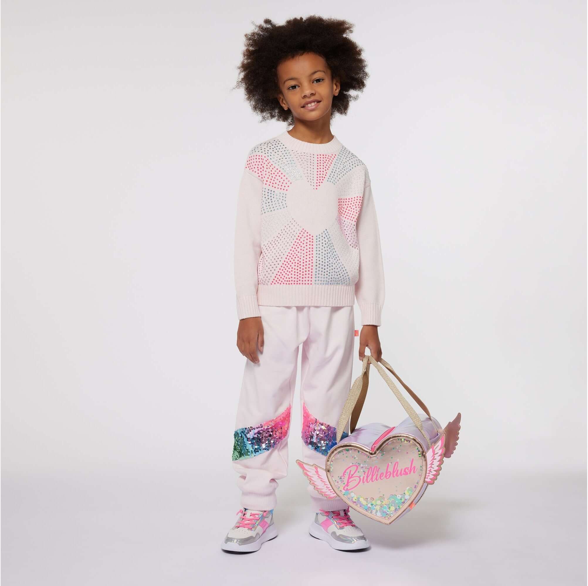 Billieblush Girls Pink Sequin Joggers Billieblush Girls Pink Sequin Joggers