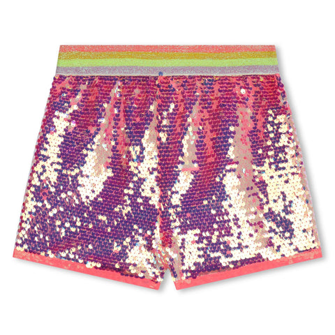 Billieblush Girls Pink Sequin Shorts & Glitter Crown Billieblush Girls Pink Sequin Shorts & Glitter Crown
