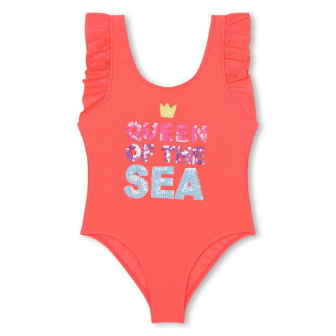 Billieblush Girls Pink Shell Swimming Costume Billieblush Girls Pink Shell Swimming Costume
