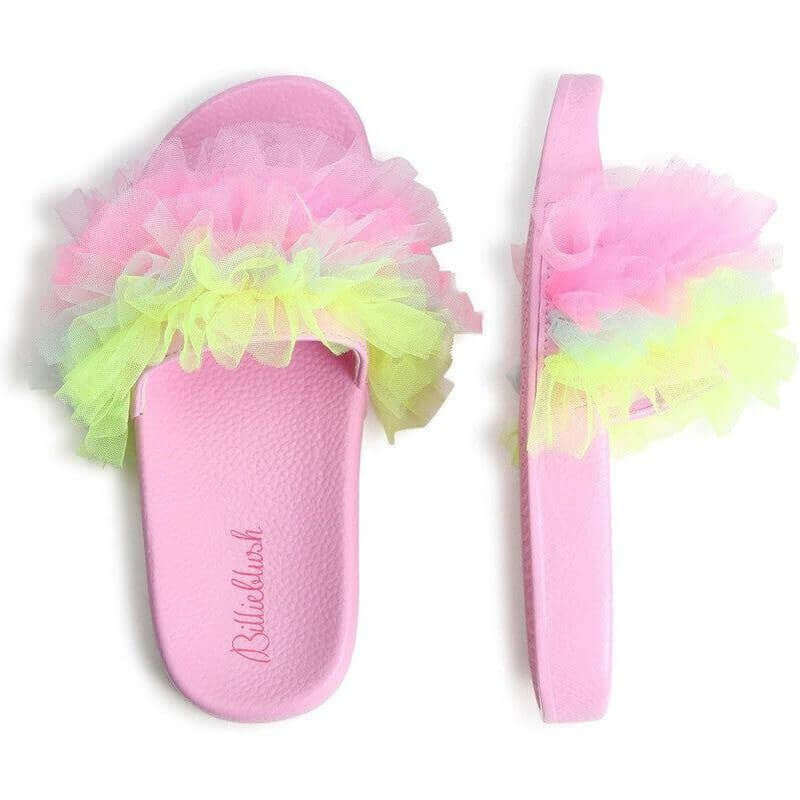 Billieblush Girls Ruffle Tulle Slides Billieblush Girls Ruffle Tulle Slides