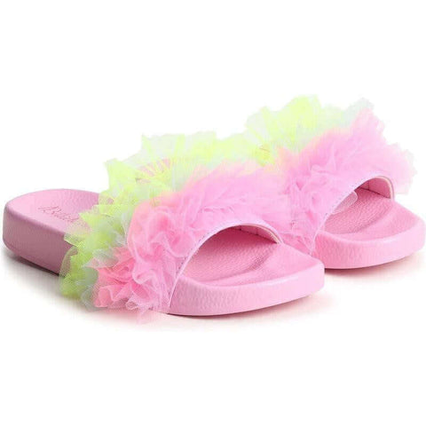 Billieblush Girls Ruffle Tulle Slides Billieblush Girls Ruffle Tulle Slides