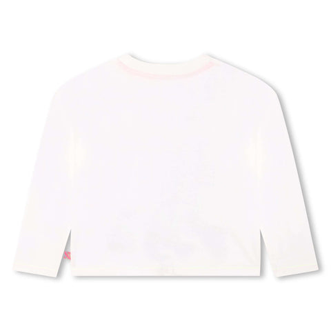 Billieblush Girls White Glitter T-Shirt Billieblush Girls White Glitter T-Shirt