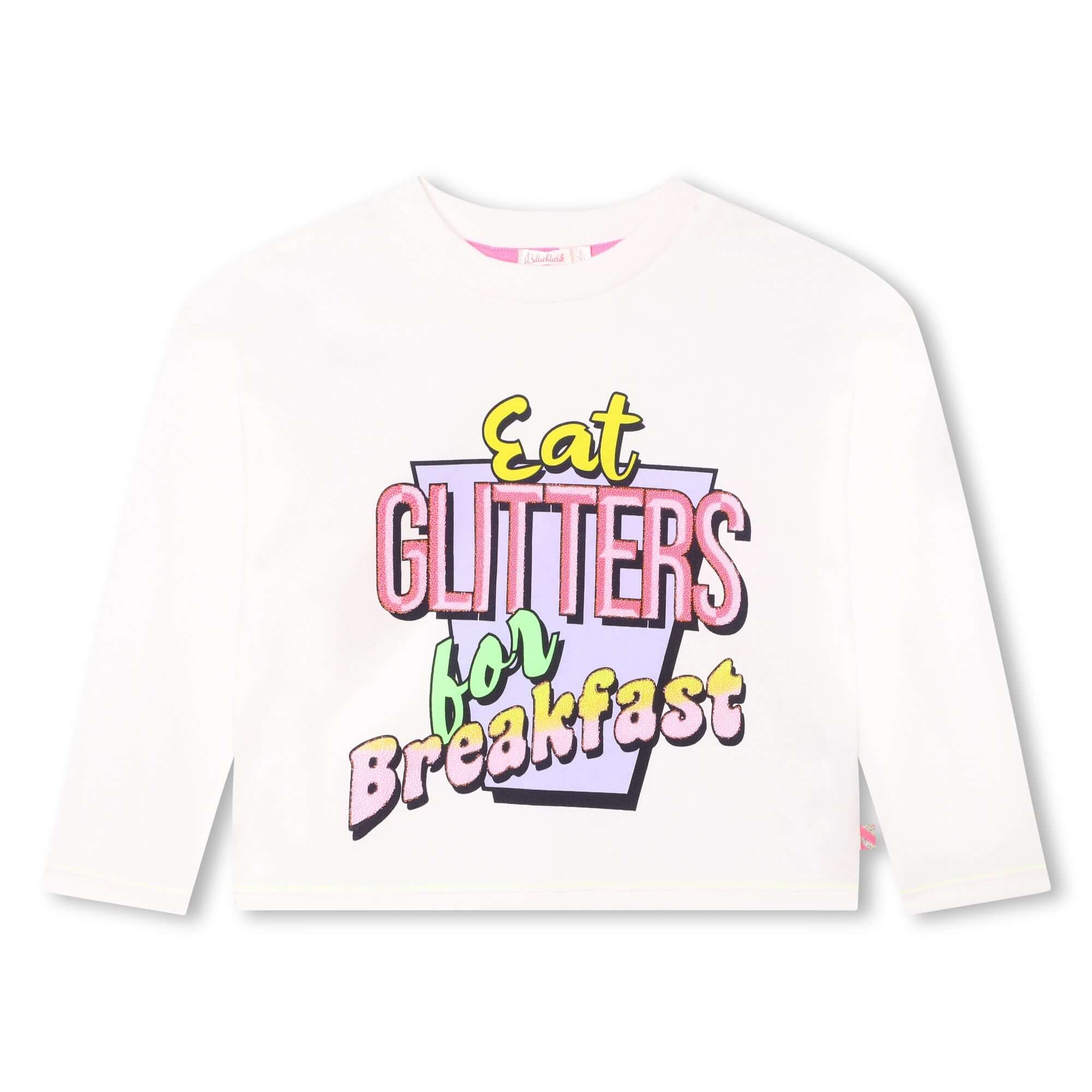 Billieblush Girls White Glitter T-Shirt Billieblush Girls White Glitter T-Shirt