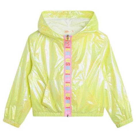 Billieblush Girls Yellow Hooded Windbreaker Billieblush Girls Yellow Hooded Windbreaker