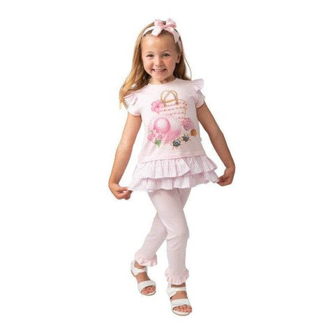 Caramelo Kids Baby Girls Pink Holiday Essentials Legging Set Caramelo Kids Baby Girls Pink Holiday Essentials Legging Set