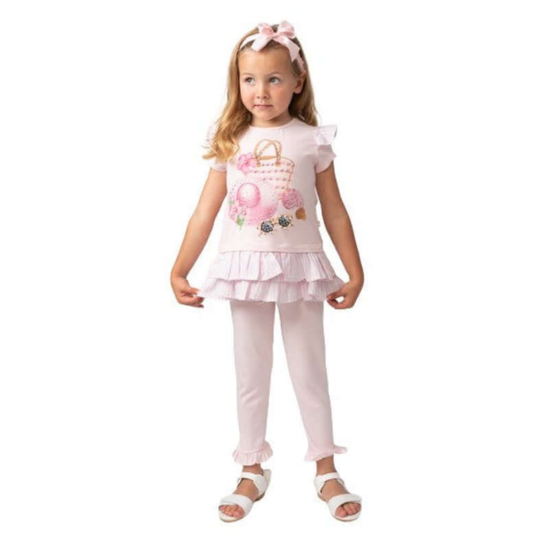 Caramelo Kids Baby Girls Pink Holiday Essentials Legging Set Caramelo Kids Baby Girls Pink Holiday Essentials Legging Set