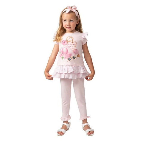 Caramelo Kids Baby Girls Pink Holiday Essentials Legging Set Caramelo Kids Baby Girls Pink Holiday Essentials Legging Set