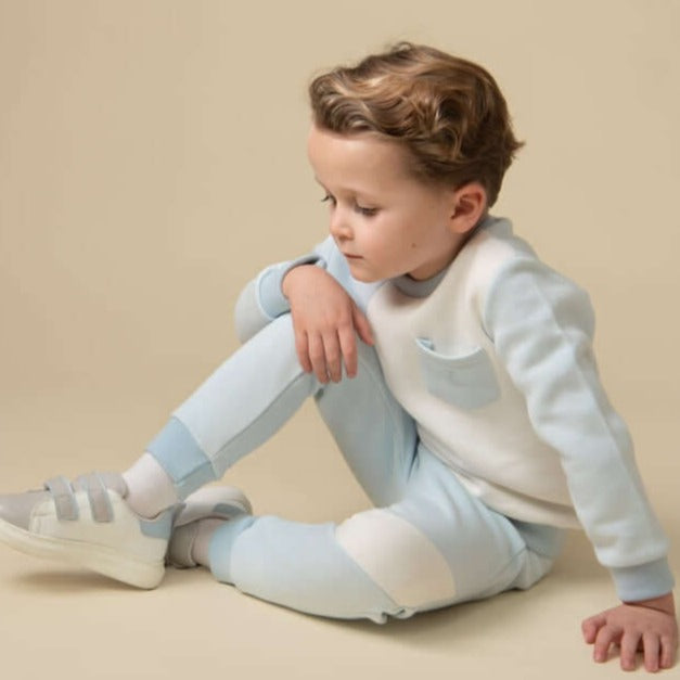Caramelo Kids Boys Sky Crew Neck Contrast Tracksuit Caramelo Kids Boys Sky Crew Neck Contrast Tracksuit