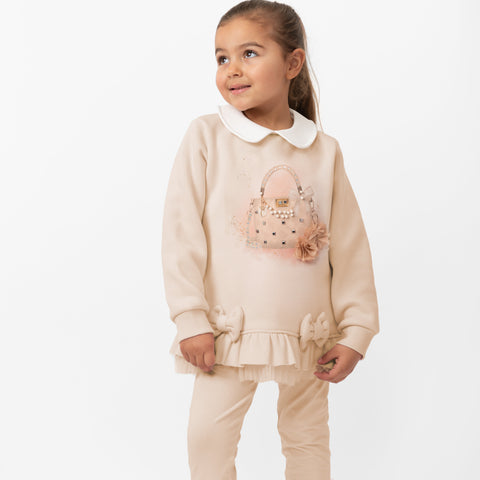 Caramelo Kids Girls Mink Pure Luxe Legging Set Caramelo Kids Girls Mink Pure Luxe Legging Set