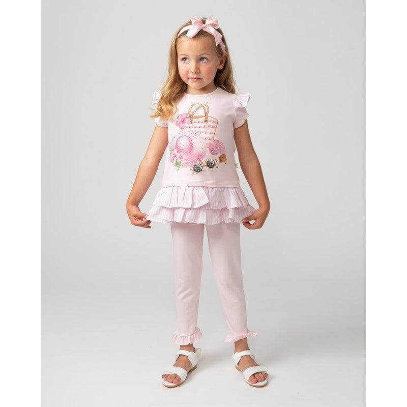 Caramelo Kids Girls Pink Holiday Essentials Legging Set Caramelo Kids Girls Pink Holiday Essentials Legging Set