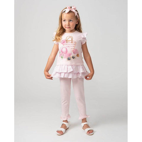 Caramelo Kids Girls Pink Holiday Essentials Legging Set Caramelo Kids Girls Pink Holiday Essentials Legging Set