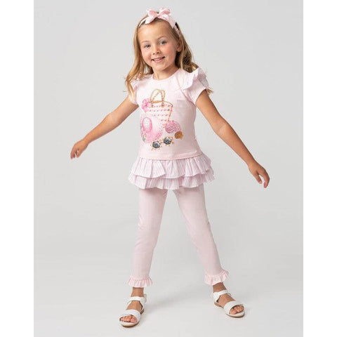 Caramelo Kids Girls Pink Holiday Essentials Legging Set Caramelo Kids Girls Pink Holiday Essentials Legging Set