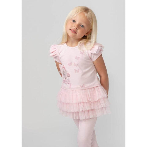 Caramelo Kids Girls Pink Pearl Vanity Legging Set Caramelo Kids Girls Pink Pearl Vanity Legging Set