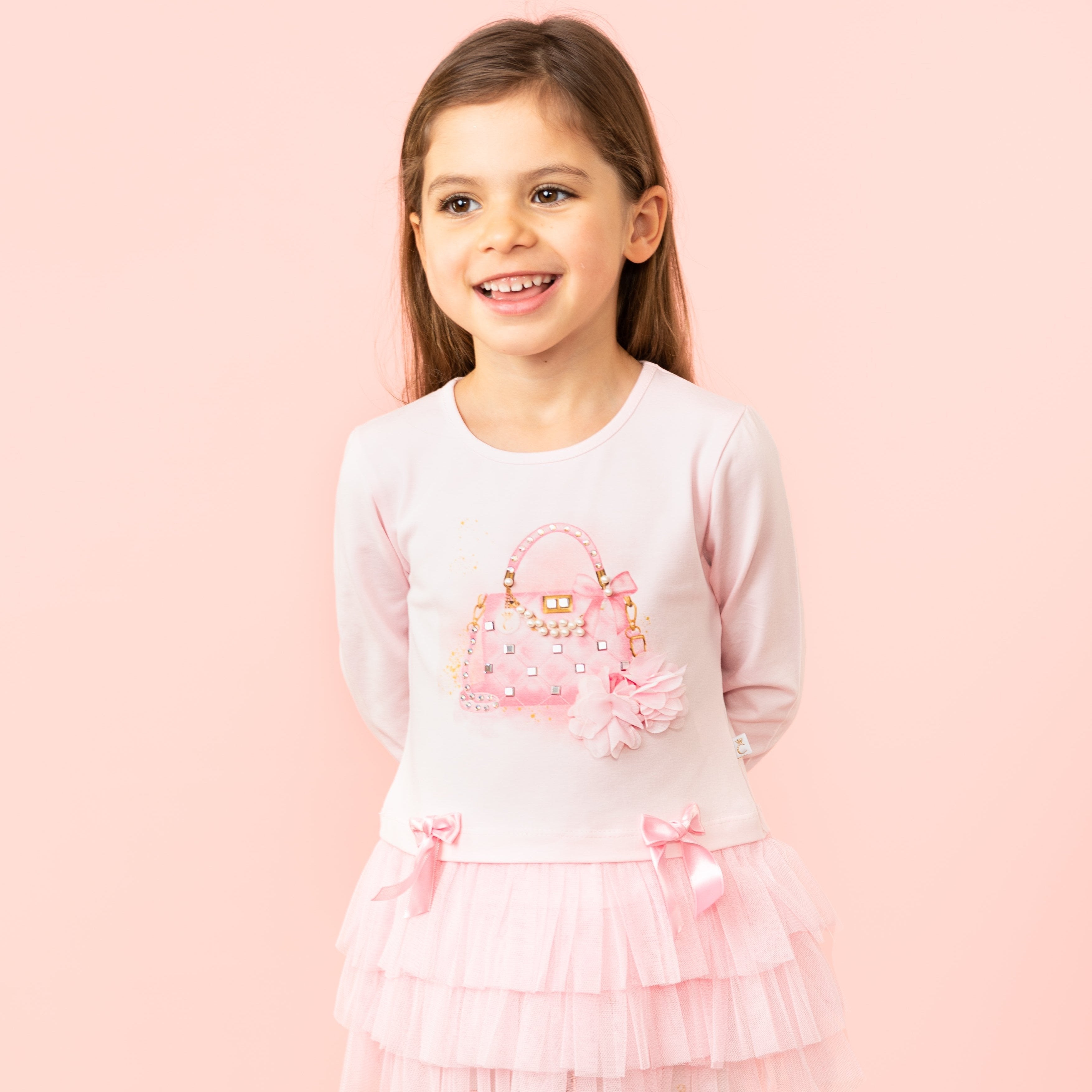 Caramelo Kids Girls Pink Ruffle Legging Set Caramelo Kids Girls Pink Ruffle Legging Set