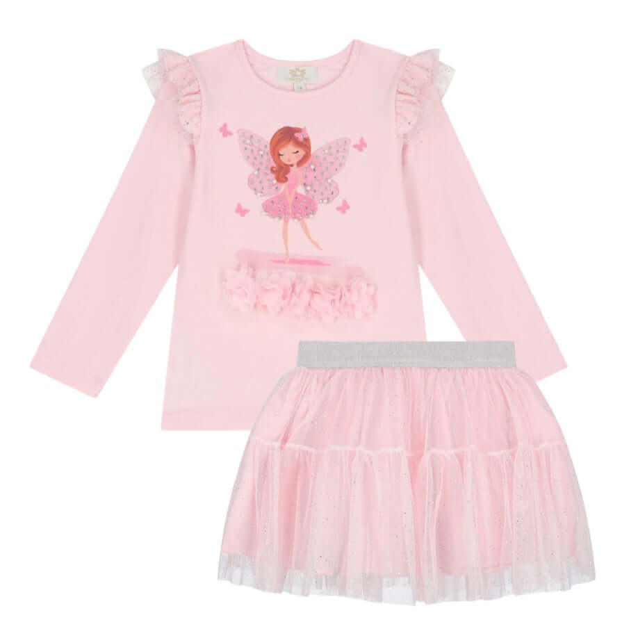 Caramelo Kids Girls Pink Tulle Fairy Sparkle Skirt Set Caramelo Kids Girls Pink Tulle Fairy Sparkle Skirt Set