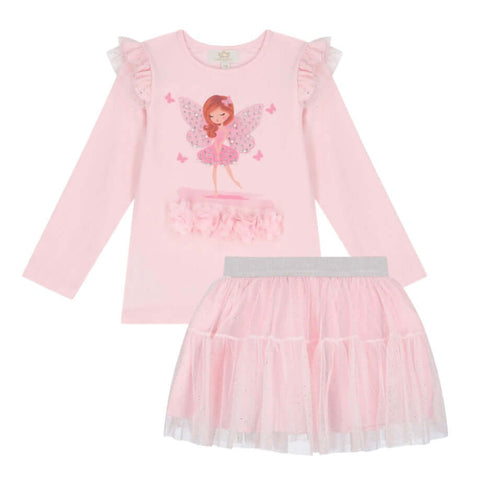 Caramelo Kids Girls Pink Tulle Fairy Sparkle Skirt Set Caramelo Kids Girls Pink Tulle Fairy Sparkle Skirt Set