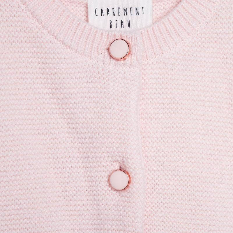 Carrement Beau Girls Pink Knitted Cardigan Carrement Beau Girls Pink Knitted Cardigan