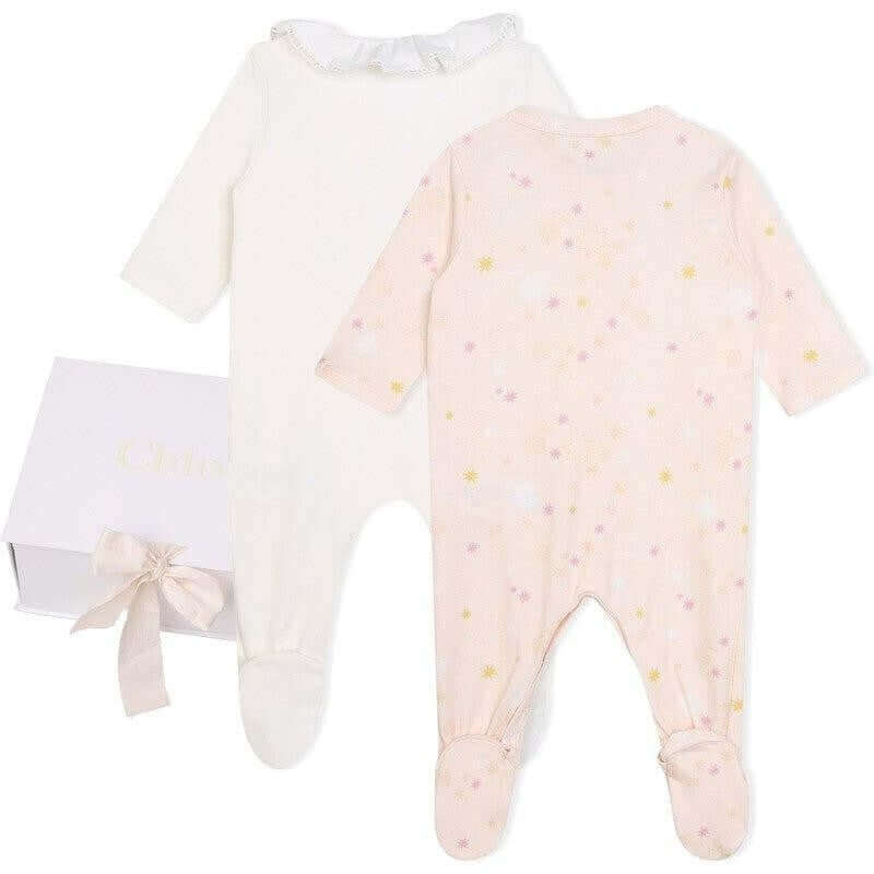 Chloe Baby Girls Chloe Set Of Two Babygrows Chloe Baby Girls Chloe Set Of Two Babygrows