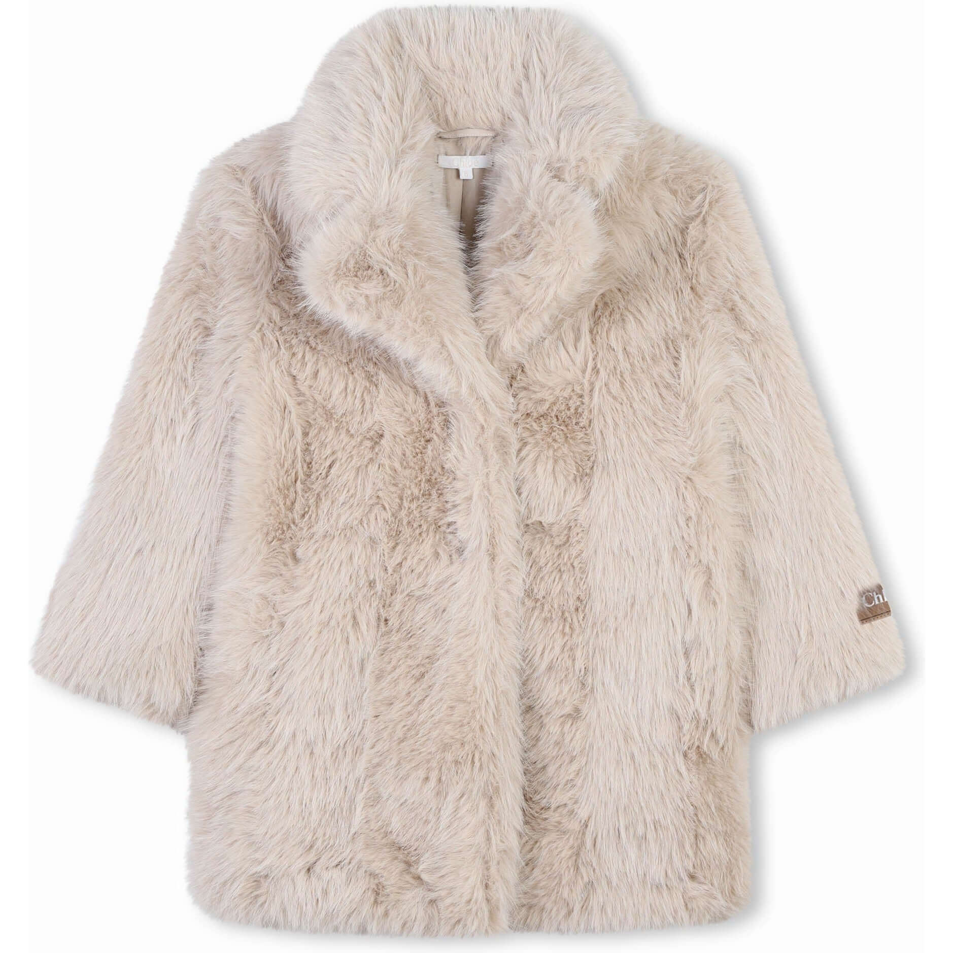 Chloe Girls Beige Faux Fur Coat Chloe Girls Beige Faux Fur Coat